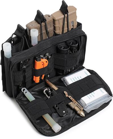 Tactical Mag Admin Pouch Molle Mag Pouch, Open Top Single/Double/Triple Magazine Pouch Holder Carrier for M4 M16 AK AR Glock M1911 92F 9mm Molle Utility Tool Pouch Medical EMT Organizer in Saudi Arabia