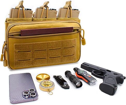 Tactical Mag Admin Pouch Molle Mag Pouch, Open Top Single/Double/Triple Magazine Pouch Holder Carrier for M4 M16 AK AR Glock M1911 92F 9mm Molle Utility Tool Pouch Medical EMT Organizer in Saudi Arabia