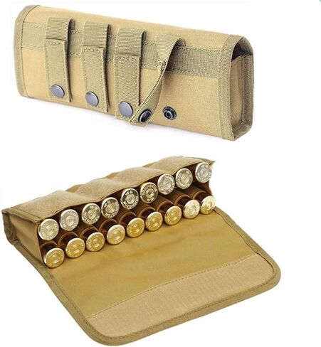 Hunting Military 18 Round Tactical Molle Cartridge Shell Holder Ammo Bag Pouch Military Waist Bag 12/20 Gauge Gun Bullet Pouch in Saudi Arabia