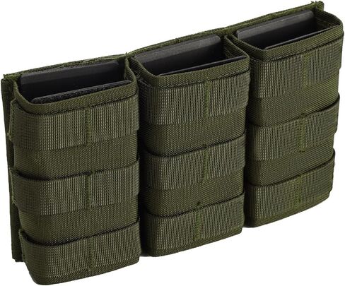 Triple Molle Mag Pouch 5.56 حامل مجلات تكتيكي مفتوح من الأعلى M4 M16 مع إطلاق سريع، 1000D أكسفورد، تصميم سريع الفصل لعشاق التكتيكات، ورياضات الرماية، والأنشطة الخارجية in Kuwait