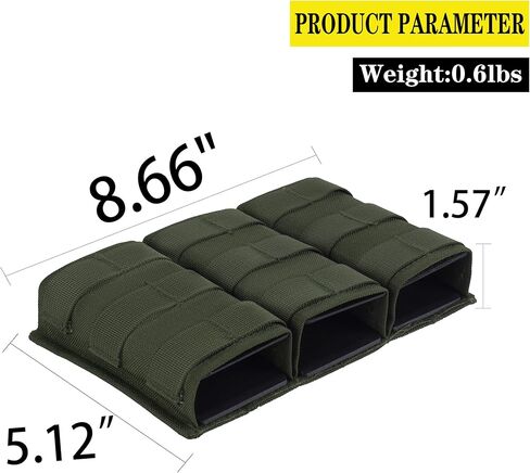 Triple Molle Mag Pouch 5.56 حامل مجلات تكتيكي مفتوح من الأعلى M4 M16 مع إطلاق سريع، 1000D أكسفورد، تصميم سريع الفصل لعشاق التكتيكات، ورياضات الرماية، والأنشطة الخارجية in Kuwait