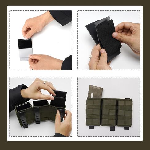 Triple Molle Mag Pouch 5.56 حامل مجلات تكتيكي مفتوح من الأعلى M4 M16 مع إطلاق سريع، 1000D أكسفورد، تصميم سريع الفصل لعشاق التكتيكات، ورياضات الرماية، والأنشطة الخارجية in Kuwait