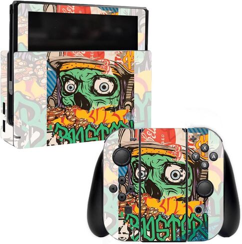 MightySkins Skin Compatible with Nintendo Switch - Zombie Attack | Protective, Durable, and Unique Vinyl Decal wrap Cover | Easy to Apply, Remove, and Change Styles | Made in The USA in Saudi Arabia