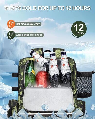 Fishing Backpack, Large Water Resistant Tackle Bag Storage Fishing Gear and Equipment, Built-in Cooler Compartment Green in Saudi Arabia
