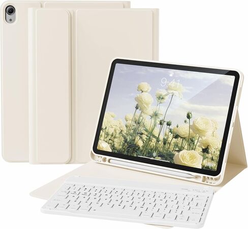 Keyboard Case for iPad Air 11 inch M3 2025 M2 2024, for iPad Air 5th/4th Generation 10.9 inch with Pencil Holder, Detachable Wireless Bluetooth Keyboard, Soft TPU Cover (Dark Green) in Kuwait