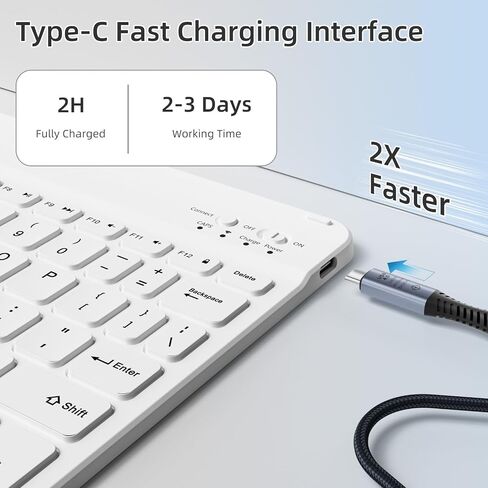 حافظة لوحة مفاتيح لجهاز iPad الجيل التاسع 10.2 بوصة 2021 مع حامل قلم رصاص، ظهر ناعم من مادة TPU، غطاء حامل لوحة مفاتيح قابل للفصل مغناطيسي لجهاز iPad 9th/8th/7th Gen (رمادي) in Kuwait