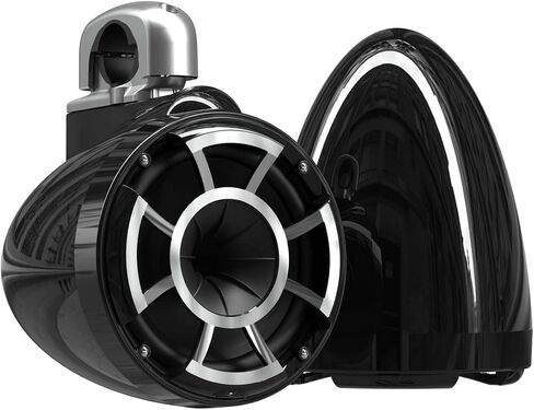 wet sounds Rev 8 Black V2 Revolution Series 8" Black Tower Speakers w/Fixed Clamp Mini in Saudi Arabia