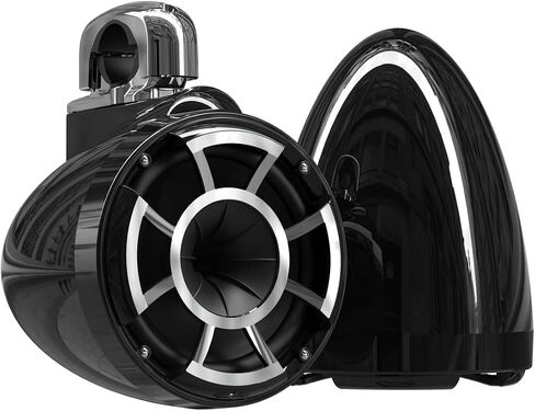 wet sounds Rev 8 Black V2 Revolution Series 8" Black Tower Speakers w/Fixed Clamp Mini in Saudi Arabia