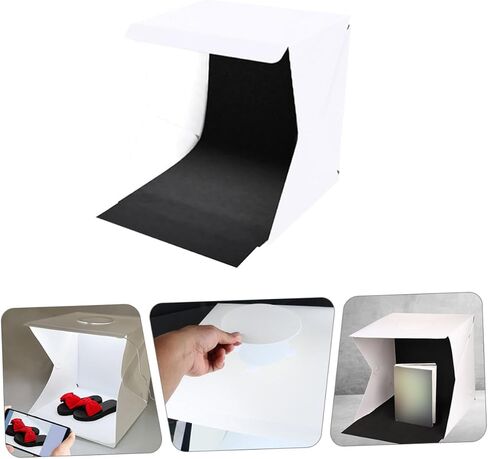 Portable Folding Photography Light Tent with LED Light Box and Dual Black White Backdrops Lightweight Compact Photo Setup for Product Photography and Soft Uniform Lighting in Saudi Arabia