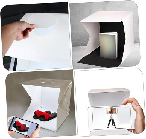Portable Folding Photography Light Tent with LED Light Box and Dual Black White Backdrops Lightweight Compact Photo Setup for Product Photography and Soft Uniform Lighting in Saudi Arabia