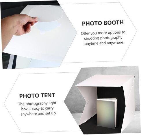 Portable Folding Photography Light Tent with LED Light Box and Dual Black White Backdrops Lightweight Compact Photo Setup for Product Photography and Soft Uniform Lighting in Saudi Arabia