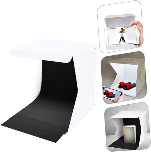 Portable Folding Photography Light Tent with LED Light Box and Dual Black White Backdrops Lightweight Compact Photo Setup for Product Photography and Soft Uniform Lighting in Saudi Arabia