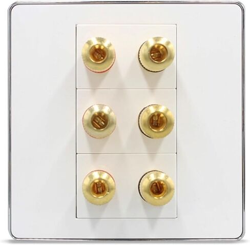 Audio Speaker Socket Panel with 6 Connector Plugs for Audio System sockets in Saudi Arabia
