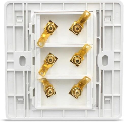 Audio Speaker Socket Panel with 6 Connector Plugs for Audio System sockets in Saudi Arabia