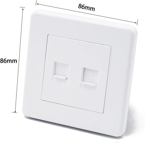 86mm Wall Cover Plate with Cat5e Network LAN RJ11 Phone Socket in Saudi Arabia