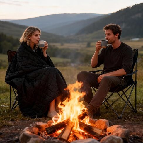 Gugxiom Outdoor, Wearable Outdoor Camping Blanket with Protable Bag, Foldable Fleece Stadium Blanket for Outdoor Sports Event, Camping, Concerts, Car, Pet, Picnics in Saudi Arabia