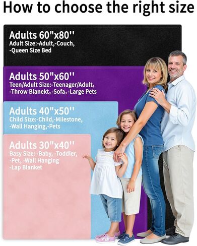 Custom Blanket with Picture, Personalized Blanket, Customized Fleece Throw Blanket Ships Next Day Made in USA Personalized Gifts for Mom Dad Couple Girlfriend Boyfriend Wife Husband in Saudi Arabia