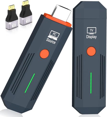 2026 جهاز إرسال واستقبال HDMI لاسلكي مطور 328FT/100M، التوصيل والتشغيل 5G+2.4G محول عرض مجموعة موسع HDMI اللاسلكي، إخراج 4K فك تشفير 1080P، لمراقبة الصوت من الكمبيوتر/جهاز العرض/صندوق التلفزيون in Kuwait