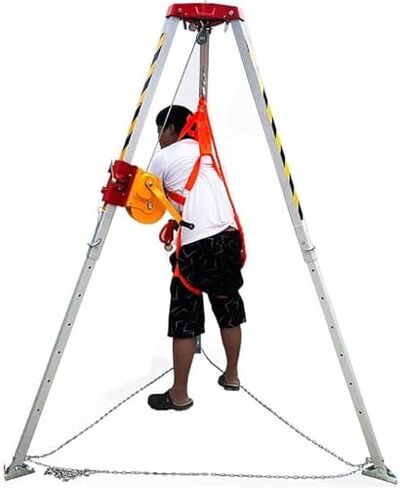 Compact Rescue Tripod Kit with SelfLocking Winch & Fall Protection for Tunnel & Pipe Safety WorkEssential Equipment for Limited Space Operations in Saudi Arabia