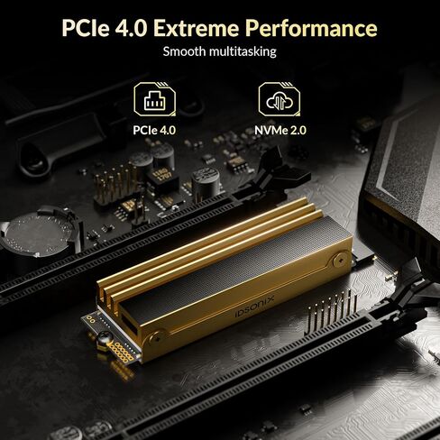 iDsonix 1TB NVMe M.2 SSD للكمبيوتر الشخصي - مع مبدد حراري، PCIe 4.0 حتى 7300/5000 ميجابايت/ثانية للقراءة/الكتابة، محرك أقراص SSD داخلي للألعاب NAND ثلاثي الأبعاد لعشاق الألعاب ومحترفي تكنولوجيا المعلومات in Kuwait