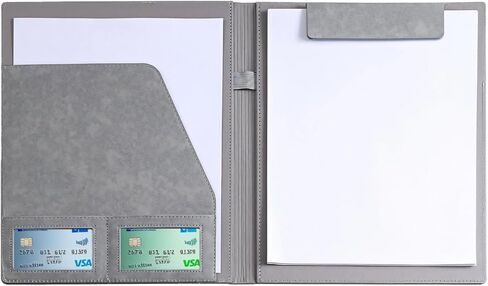 Professional A4 Leather Portfolio With Magnetic Closure, Business Organizer Folder With Card Slots For Meetings And Presentations in Saudi Arabia