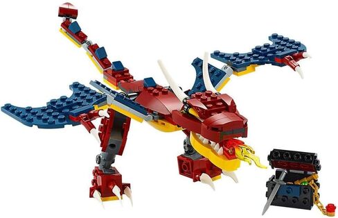 LEGO Creator 3in1 Fire Dragon 31102 Building Kit, Cool Buildable Toy for Kids (234 Pieces) in Saudi Arabia