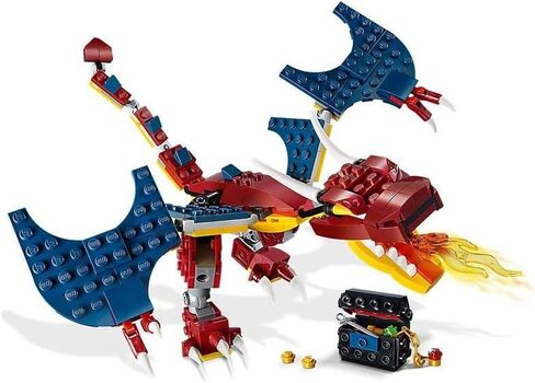 LEGO Creator 3in1 Fire Dragon 31102 Building Kit, Cool Buildable Toy for Kids (234 Pieces) in Saudi Arabia
