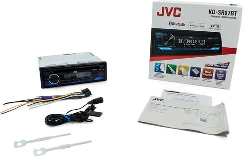 JVC KD-SR87BT Bluetooth CD Car Stereo with USB Port – AM/FM Radio, MP3 Player, High Contrast LCD, Detachable Face Plate – Single DIN – 13-Band EQ (Renewed) in Saudi Arabia