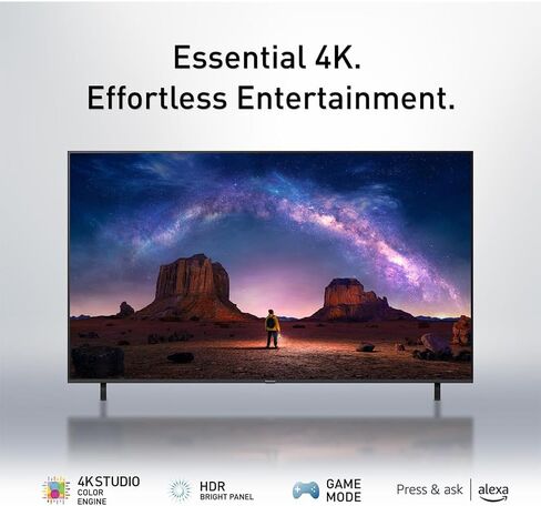 Panasonic TV-65W70BP W70 Series 65 inch LED 4K Ultra HD Smart Fire TV Bundle with Bluetooth Soundbar, TV Wall Mount, 6-Outlet Surge Adapter, Theater Essentials and 2X HDMI Cable in Saudi Arabia