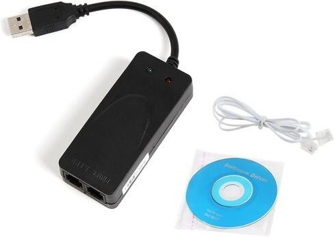 Dual Ports Voice Fax to USB 56K Data External Modem for Windows Win7/Win8/Win 10 in Saudi Arabia