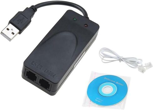 Dual Ports Voice Fax to USB 56K Data External Modem for Windows Win7/Win8/Win 10 in Saudi Arabia