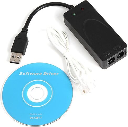 Dual Ports Voice Fax to USB 56K Data External Modem for Windows Win7/Win8/Win 10 in Saudi Arabia
