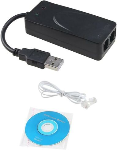 Dual Ports Voice Fax to USB 56K Data External Modem for Windows Win7/Win8/Win 10 in Saudi Arabia