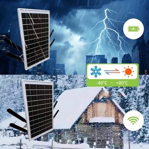 جهاز توجيه مودم SUNGOOYUE يعمل بالطاقة الشمسية 4G LTE، لوحة شمسية مقاومة للماء 15 وات وبطارية 25600 مللي أمبير في الساعة وموسع واي فاي يصل إلى 164 قدمًا متوافق مع أجهزة توجيه 2.4 جيجا للتخييم في الهواء الطلق in Kuwait