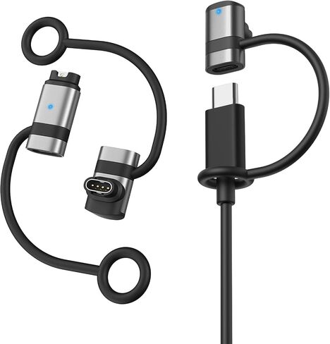 MoKo Charger Adapter for Garmin Watch 3Pack, Garmin Charger Cable USB C for Fenix 8/7/7X/7S/6, Forerunner 970/570/965/955/265/255/165/55, Vivoactive 5/4S, Venu 3S/2/SQ, Instinct, Epix, Blue-Gray in Saudi Arabia