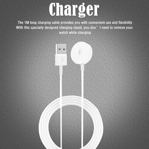 Smart Watch Charger for for ART5001 ART5002 ART5003 ART5004 ART5005, Replacement Magnetic Watch USB Charging Cable Cord Charger Dock (White) in Saudi Arabia
