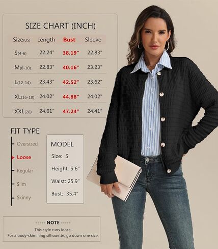 ATHMILE Womens Cardigan Sweaters Casual Long Sleeve Button Down Crewneck Casual Knit Cropped Fall Winter Jackets Clothes in Saudi Arabia