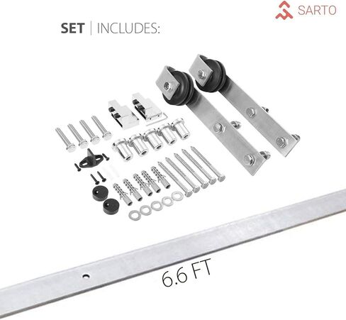 سارتودورس لوسيا 1299 | باب حظيرة داخلي منزلق فردي مع مرآة، من الخشب الصلب، 42 × 96، أبيض، طراز حديث | الأجهزة متضمنة in Kuwait