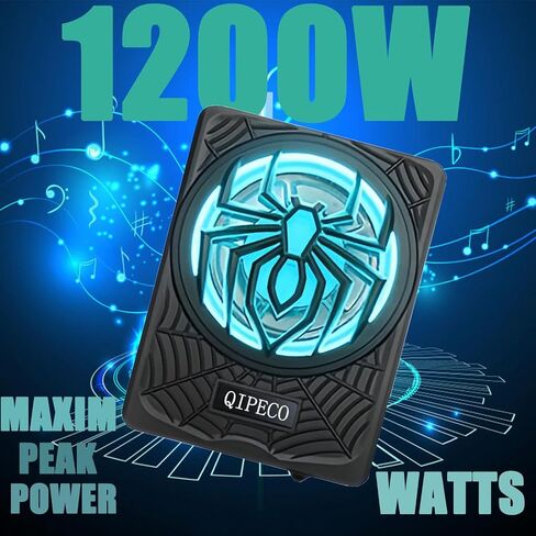 2025 Upgraded 10" 1200w Car Subwoofer, Slim Underseat Powered Car Subwoofer and Amp Package with RGB Light, Car/Truck Sub Built in Amplifier for Outstanding Heat Dissipation, APP Control Lights in Saudi Arabia