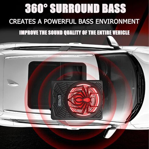 2025 Upgraded 10" 1200w Car Subwoofer, Slim Underseat Powered Car Subwoofer and Amp Package with RGB Light, Car/Truck Sub Built in Amplifier for Outstanding Heat Dissipation, APP Control Lights in Saudi Arabia
