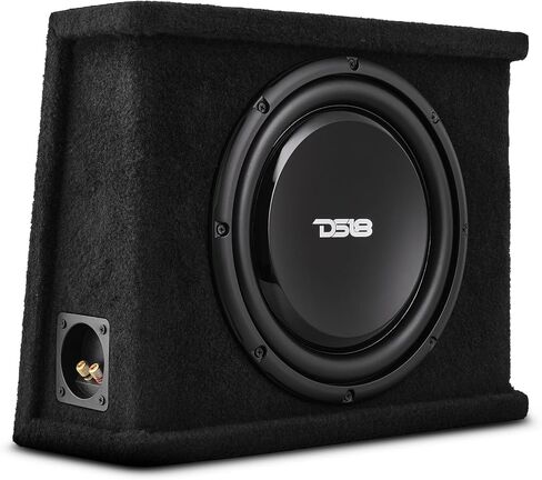 DS18 SB12 Single 12" Loaded Shallow Subwoofer Enclosure 700 Watts Max Power 350 Watts RMS @ 2-ohm Sealed Box - Fits into Any Vehicle - Great for Tight Space in Saudi Arabia