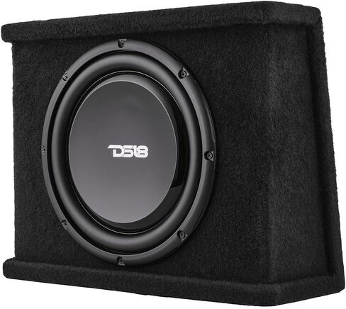 DS18 SB12 Single 12" Loaded Shallow Subwoofer Enclosure 700 Watts Max Power 350 Watts RMS @ 2-ohm Sealed Box - Fits into Any Vehicle - Great for Tight Space in Saudi Arabia