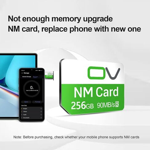 OV NM Card 128GB 90MB/S Nano Memory Card Compatible only with Huawei Mate Mate20 Mate30 Mate40 Mate50 Mate60 Series/ P30 P40 p50 p60 Pro Series/Honor30 pro Nova Enjoy Series in Saudi Arabia