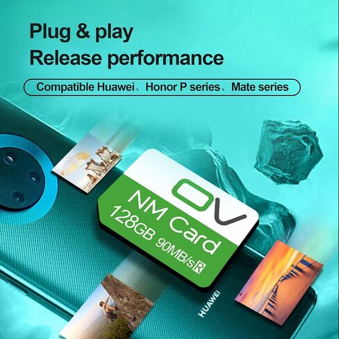 OV NM Card 128GB 90MB/S Nano Memory Card Compatible only with Huawei Mate Mate20 Mate30 Mate40 Mate50 Mate60 Series/ P30 P40 p50 p60 Pro Series/Honor30 pro Nova Enjoy Series in Saudi Arabia
