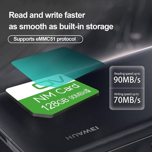 OV NM Card 128GB 90MB/S Nano Memory Card Compatible only with Huawei Mate Mate20 Mate30 Mate40 Mate50 Mate60 Series/ P30 P40 p50 p60 Pro Series/Honor30 pro Nova Enjoy Series in Saudi Arabia