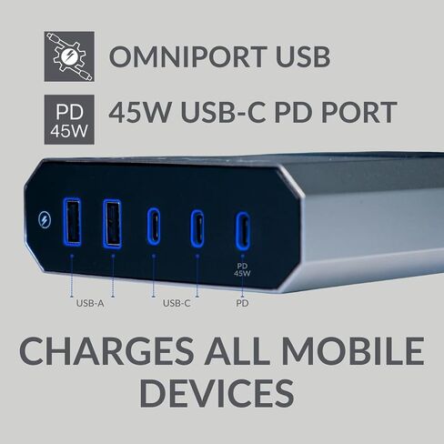 سلسلة Austere V، شريط طاقة حامي من 8 منافذ، 3000 جول، تصفية EMI/RFI، 3 منافذ USB-C ومنفذين USB-A 2.4 أمبير، مؤشرات LED، حماية التيار الزائد، ضمان المكونات لمدة 5 سنوات in Saudi Arabia