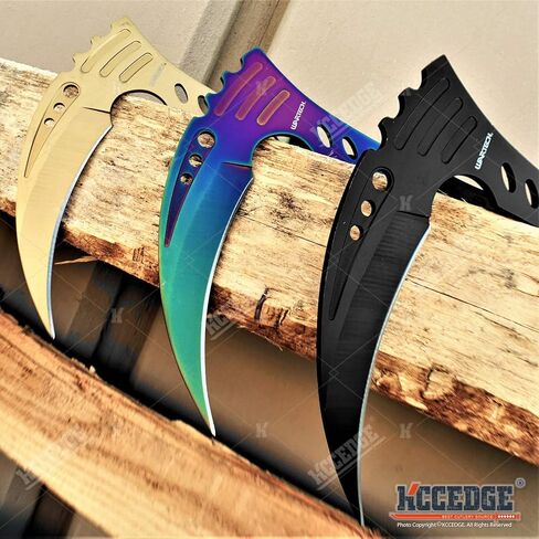 KCCEDGE BEST CUTLERY SOURCE Tactical Survival Knife - 12" Scythe Fixed Blade Full Tang Camping Accessory - Survival Kit and Tactical Gear 80015 in Saudi Arabia