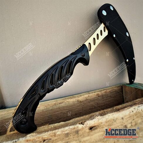 KCCEDGE BEST CUTLERY SOURCE Tactical Survival Knife - 12" Scythe Fixed Blade Full Tang Camping Accessory - Survival Kit and Tactical Gear 80015 in Saudi Arabia