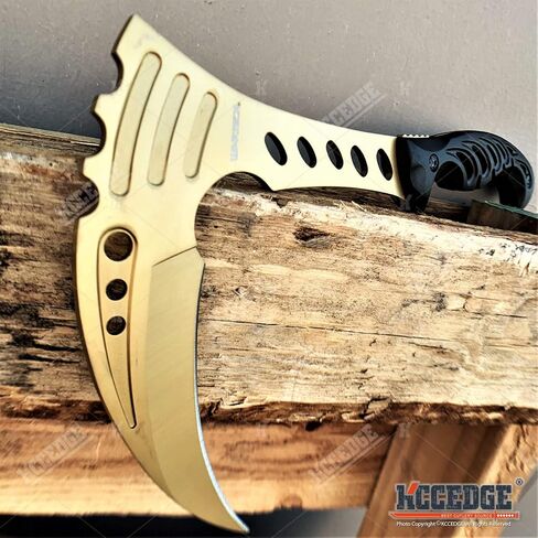 KCCEDGE BEST CUTLERY SOURCE Tactical Survival Knife - 12" Scythe Fixed Blade Full Tang Camping Accessory - Survival Kit and Tactical Gear 80015 in Saudi Arabia