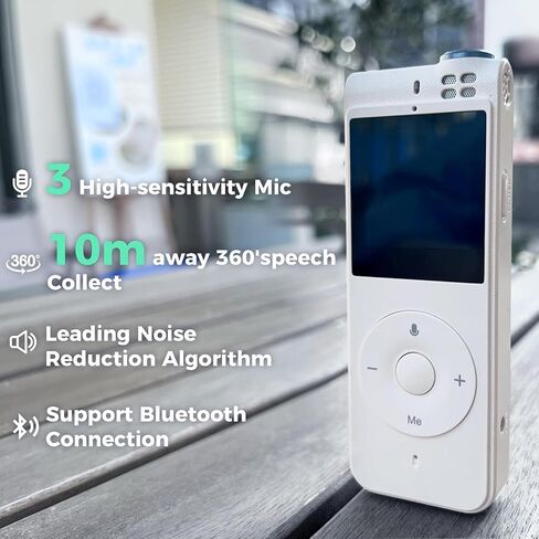 REMO Voice Recorder Support 134 Languages Voice to Text, Voice Translation, Digital Audio Recorder with Transcription to Text, No Monthly Fees or Subscribe, for Meetings, Classroom in Saudi Arabia
